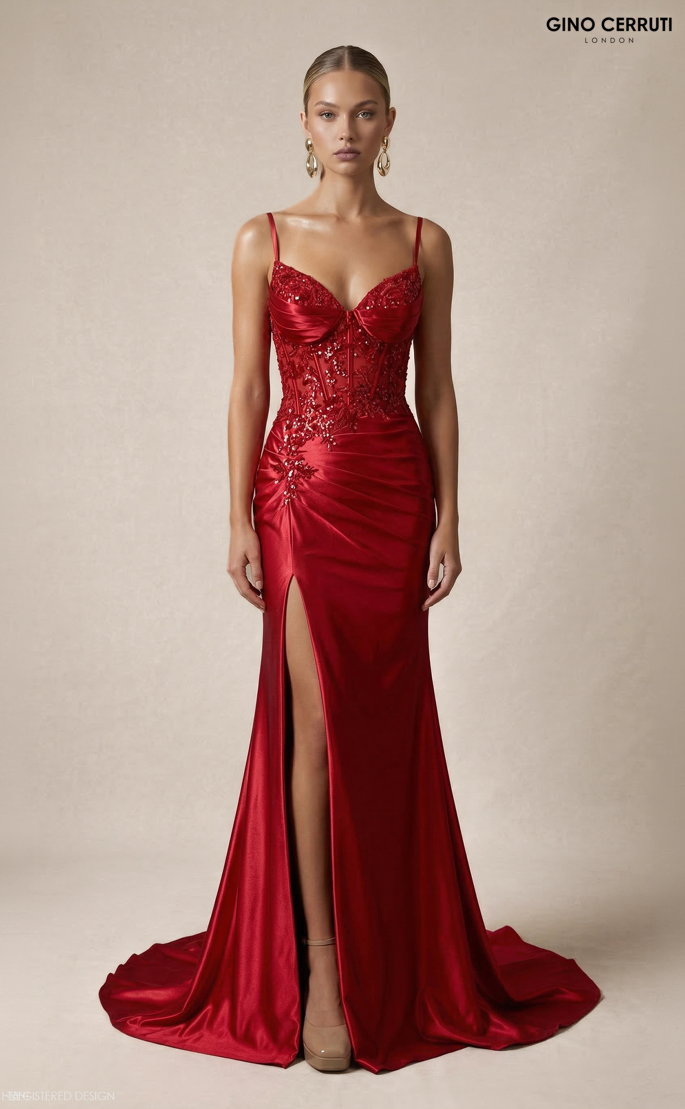 gino cerruti red dress 7171D | Gino Cerruti